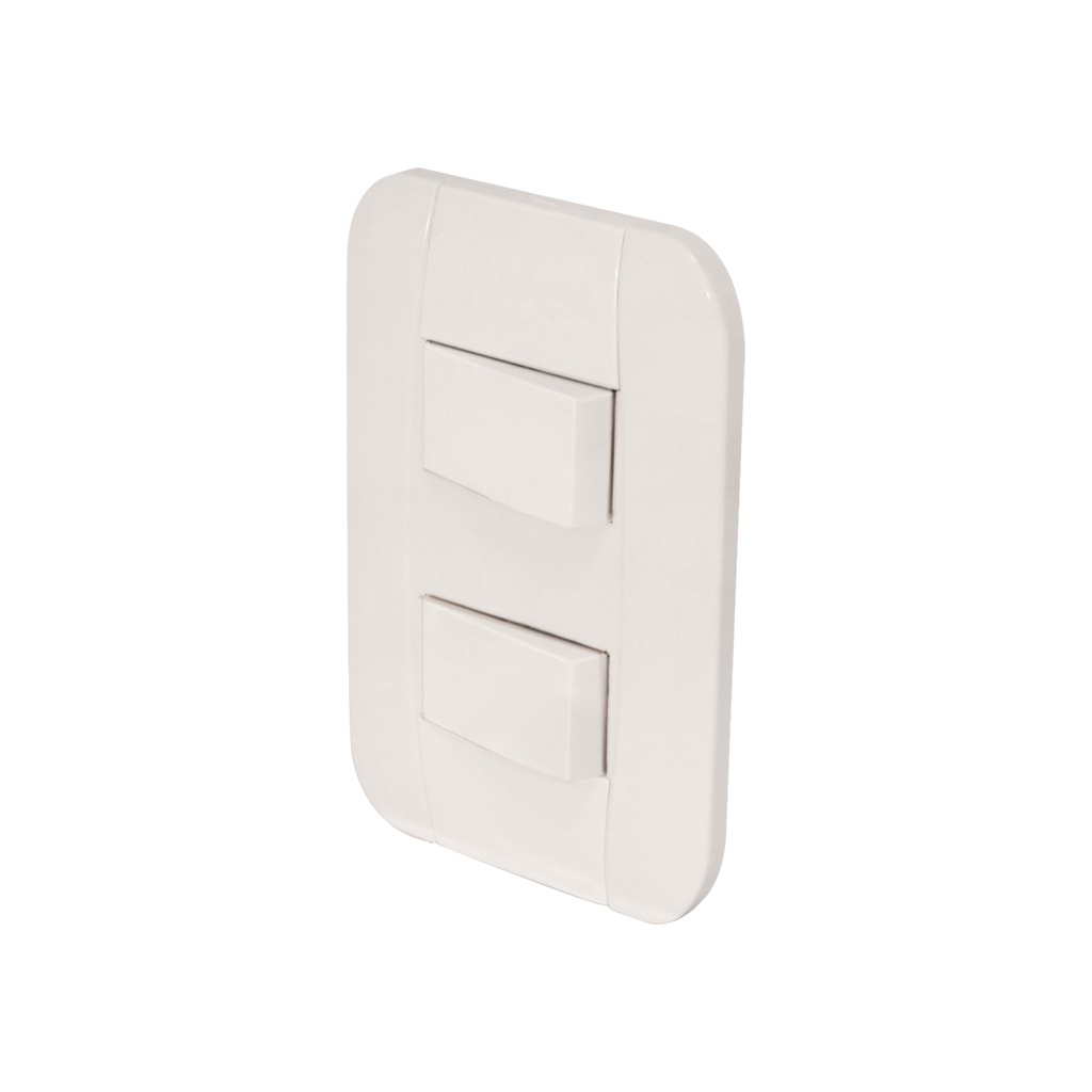 PLACA 2 APAGADORES SENCILLOS CLASICA