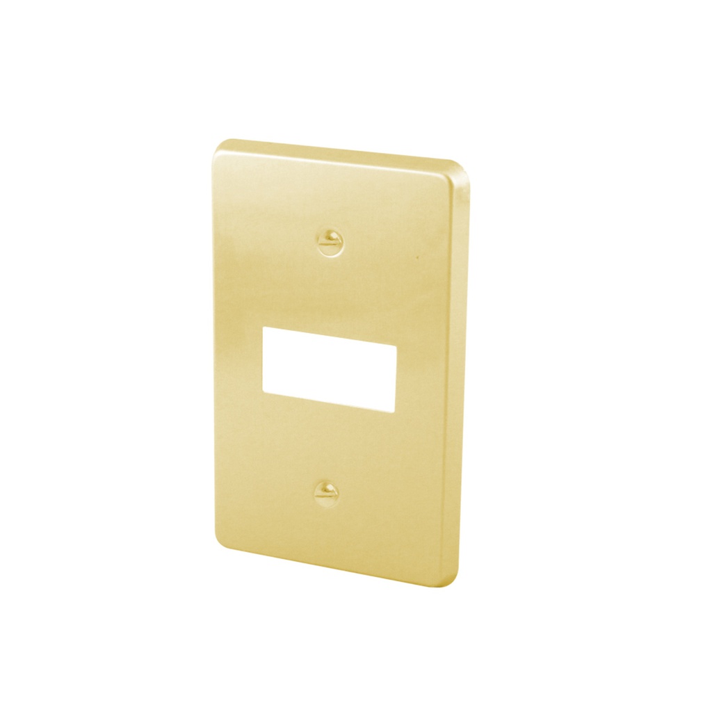 PLACA DE ALUMINIO P/ CONTACTOITALIANO DE 1 VENTANA