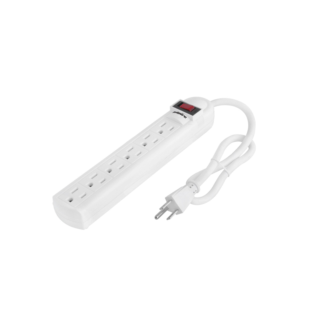 BARRA MULTICONTACTO 6 TOMAS ATERRIZADAS SUPRESOR 110J