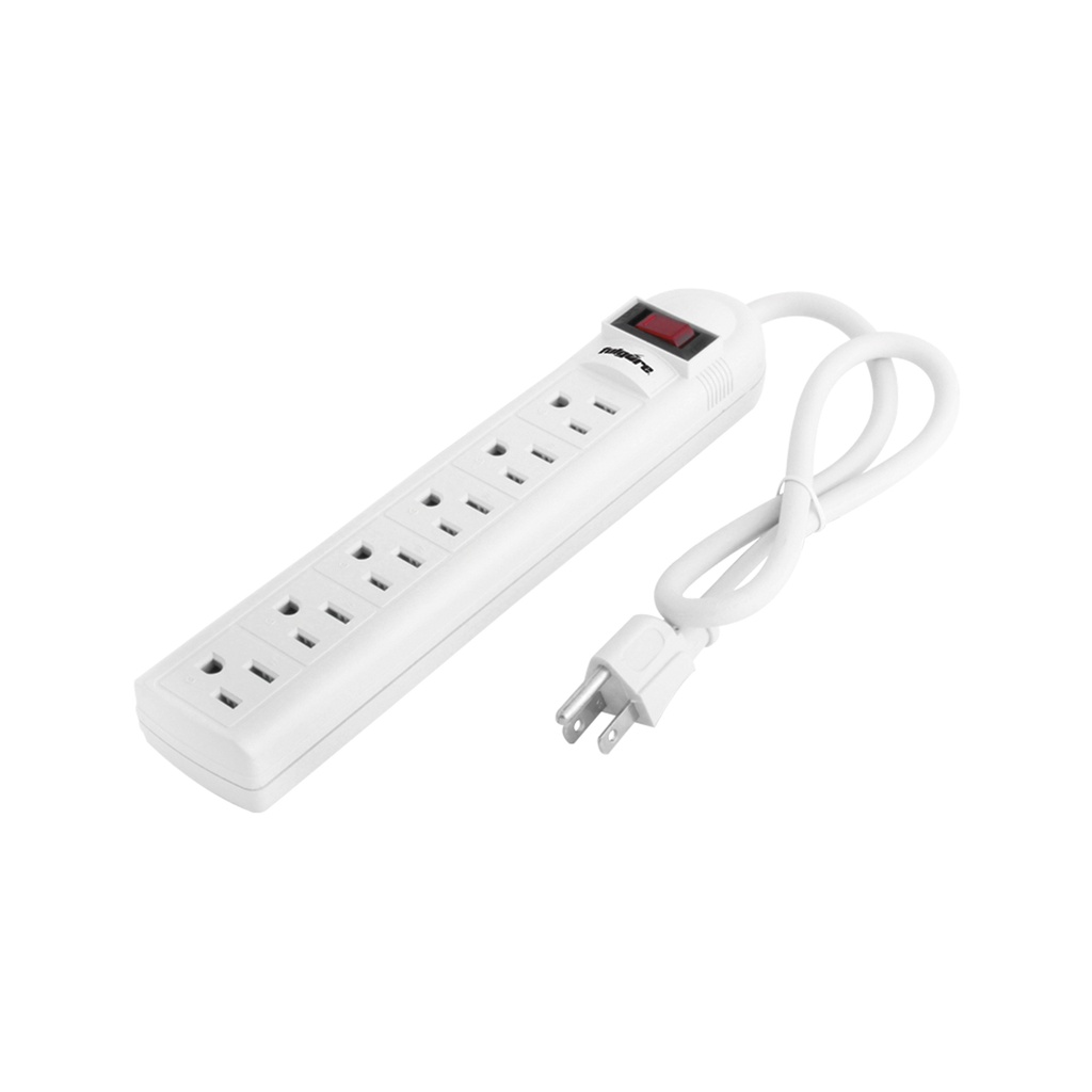 BARRA MULTICONTACTO 6 TOMAS ATERRIZADAS SUPRESOR 270J