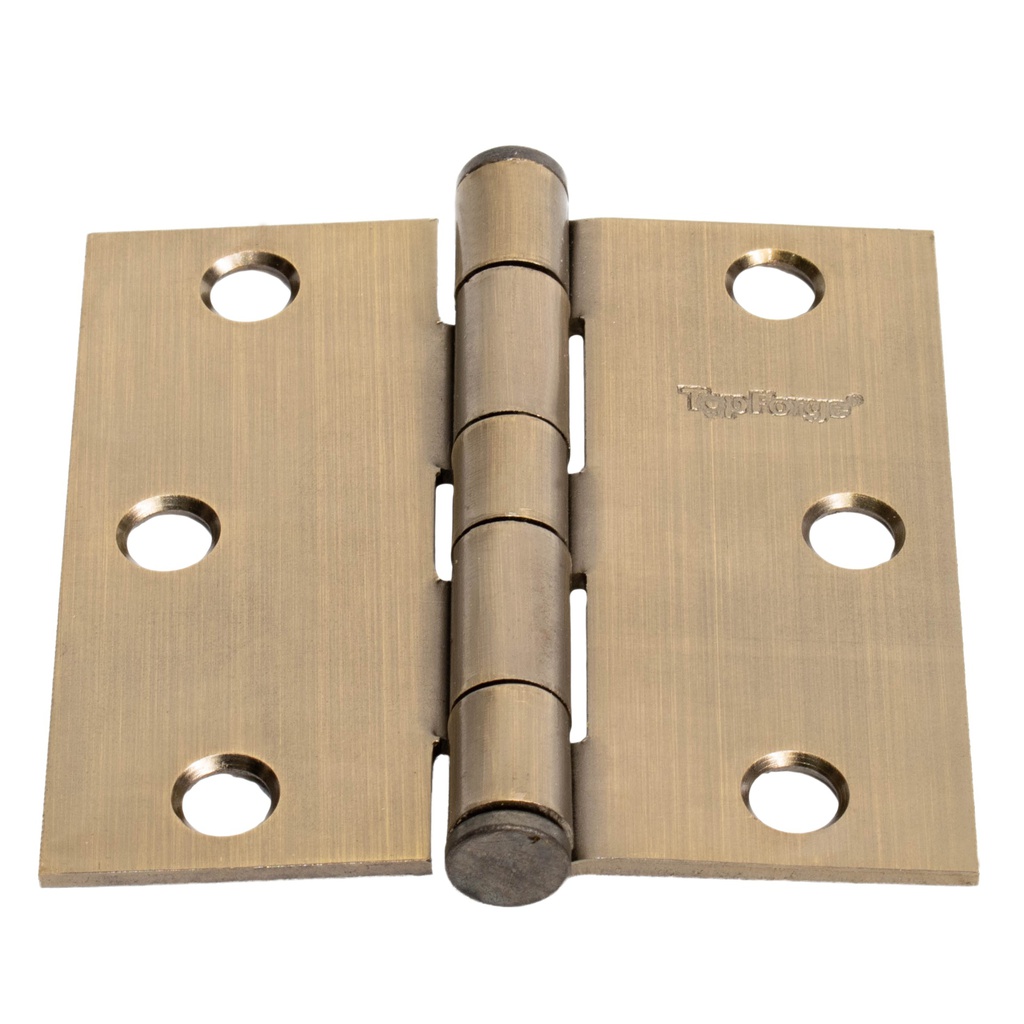 BISAGRA CUADRADA PREMIUM 3"X3"ACERO LATON ANT BLISTER 2 PZS
