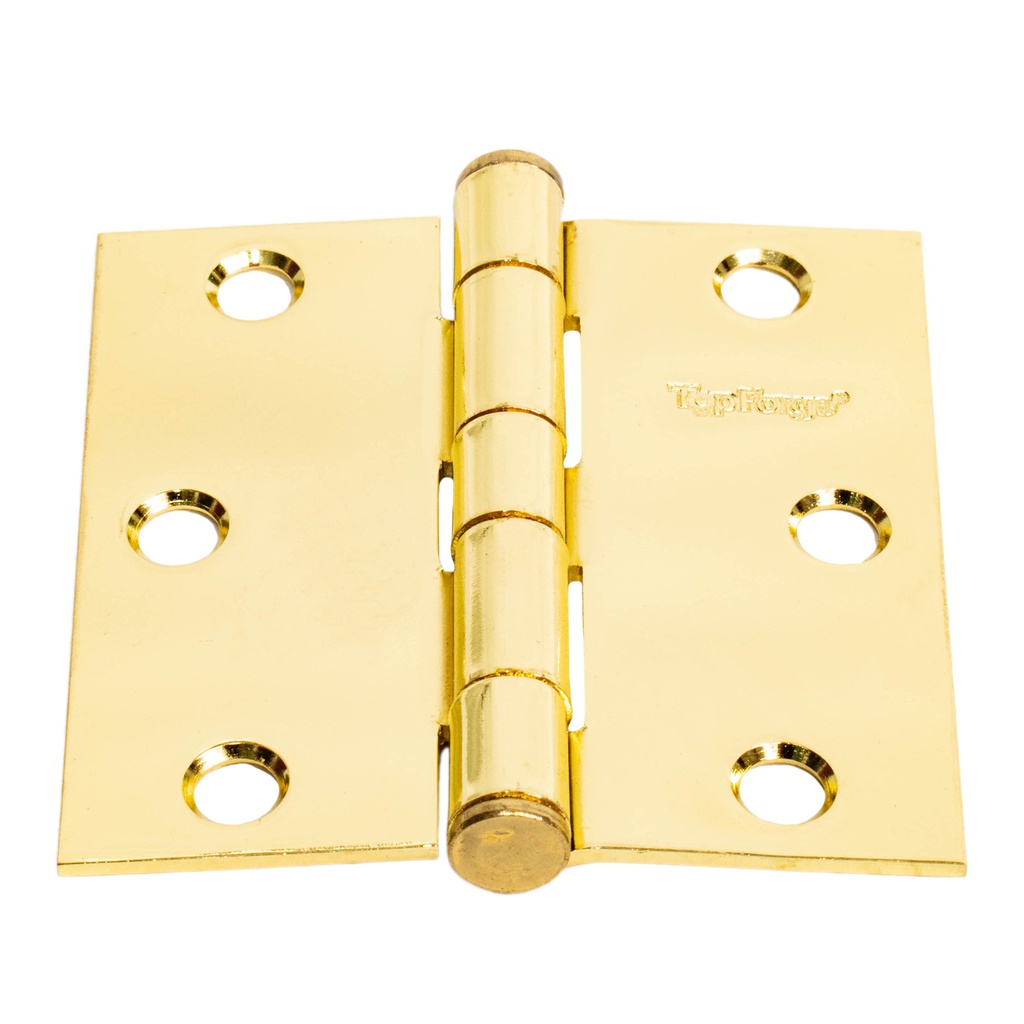 BISAGRA CUADRADA PREMIUM 3&quot;X3&quot;ACERO LATONADO BLISTER 2 PZS