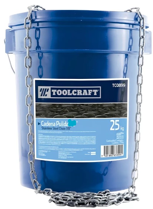 CADENA PULIDA 1/2" CUBETA 25KGS
