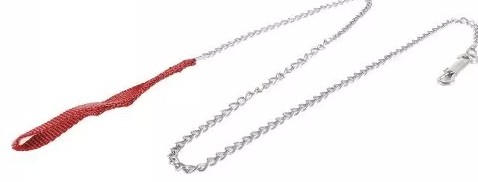 CADENA PARA PERRO CORREA ROJA2.5MM X 1.2M (48")