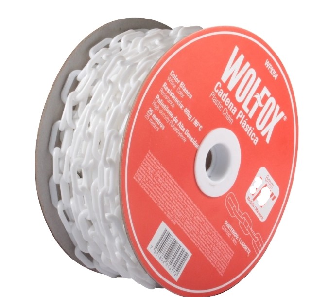 CADENA PLASTICA BLANCA 5/16&quot;25M