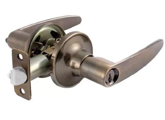 CERRADURA DE MANIJA OXFORD BAÑO LATON ANTIGUO