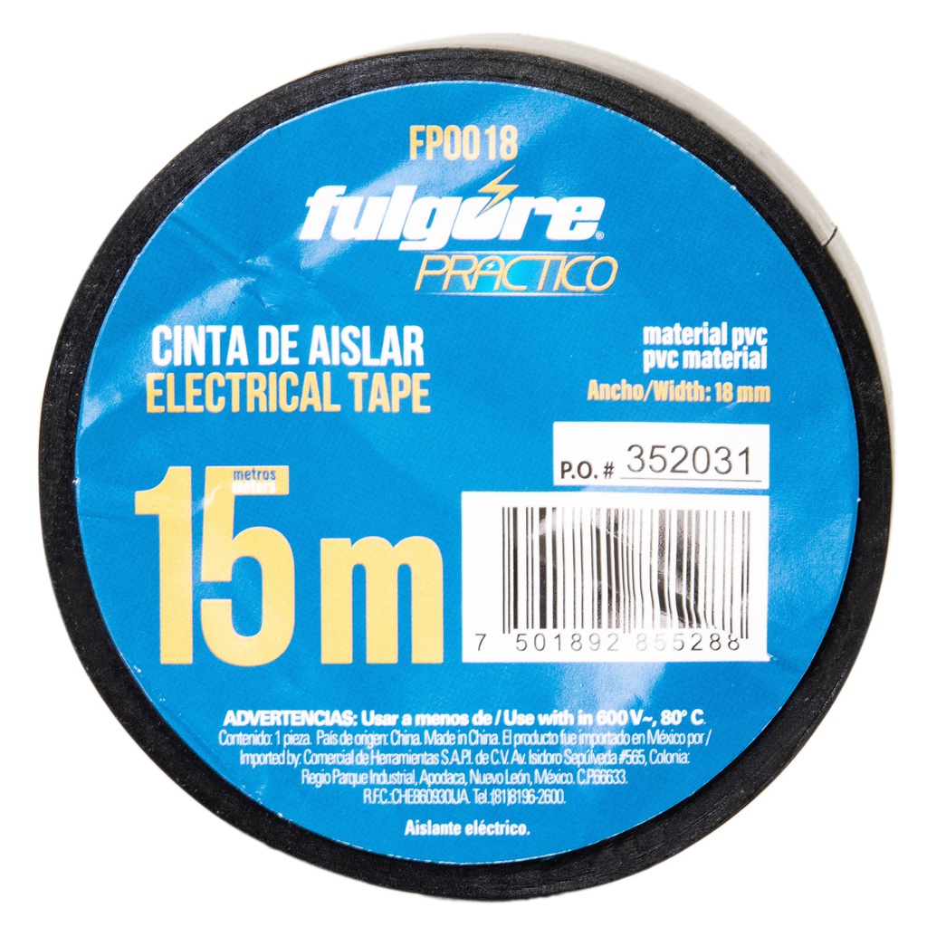 CINTA DE AISLAR NEGRA 15 M  BLISTER