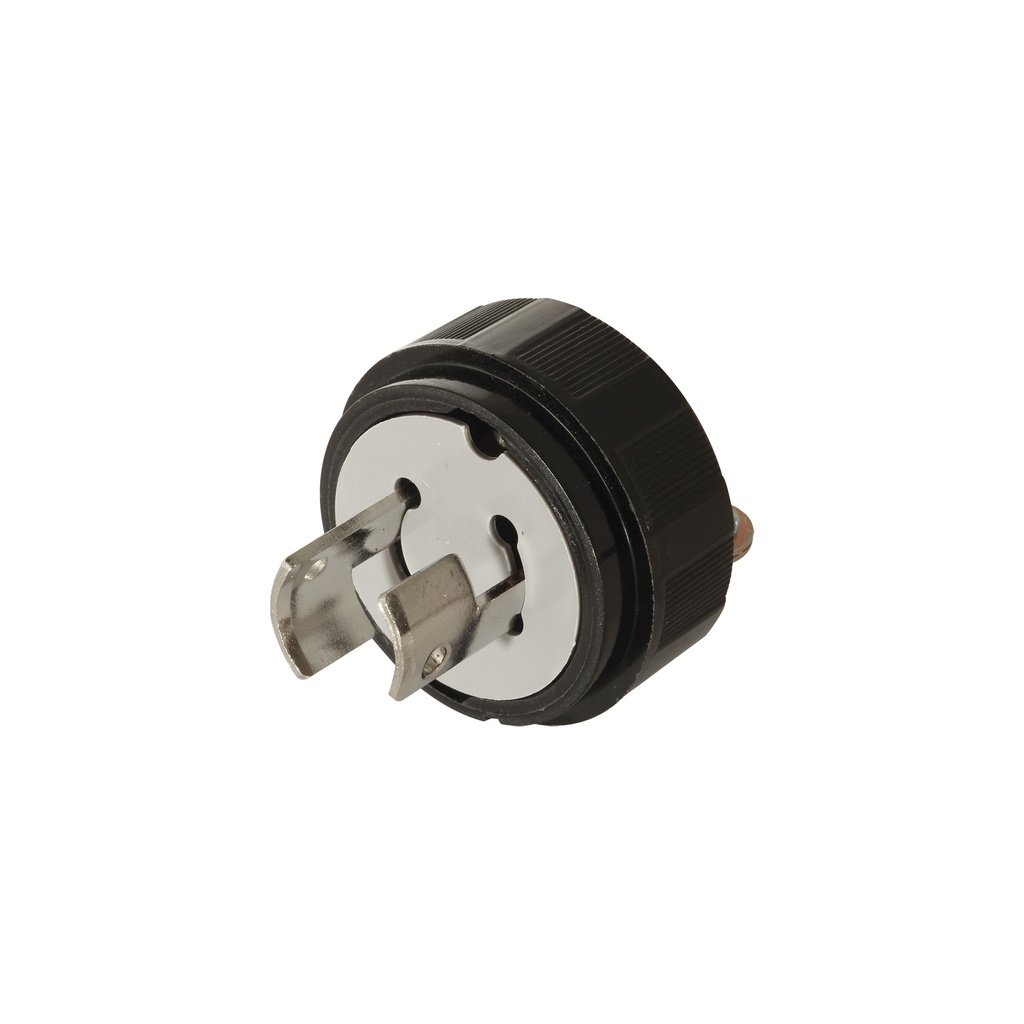 CLAVIJA SEGURIDAD MEDIA VUELTA 2P 20A 250V BAQUELITA