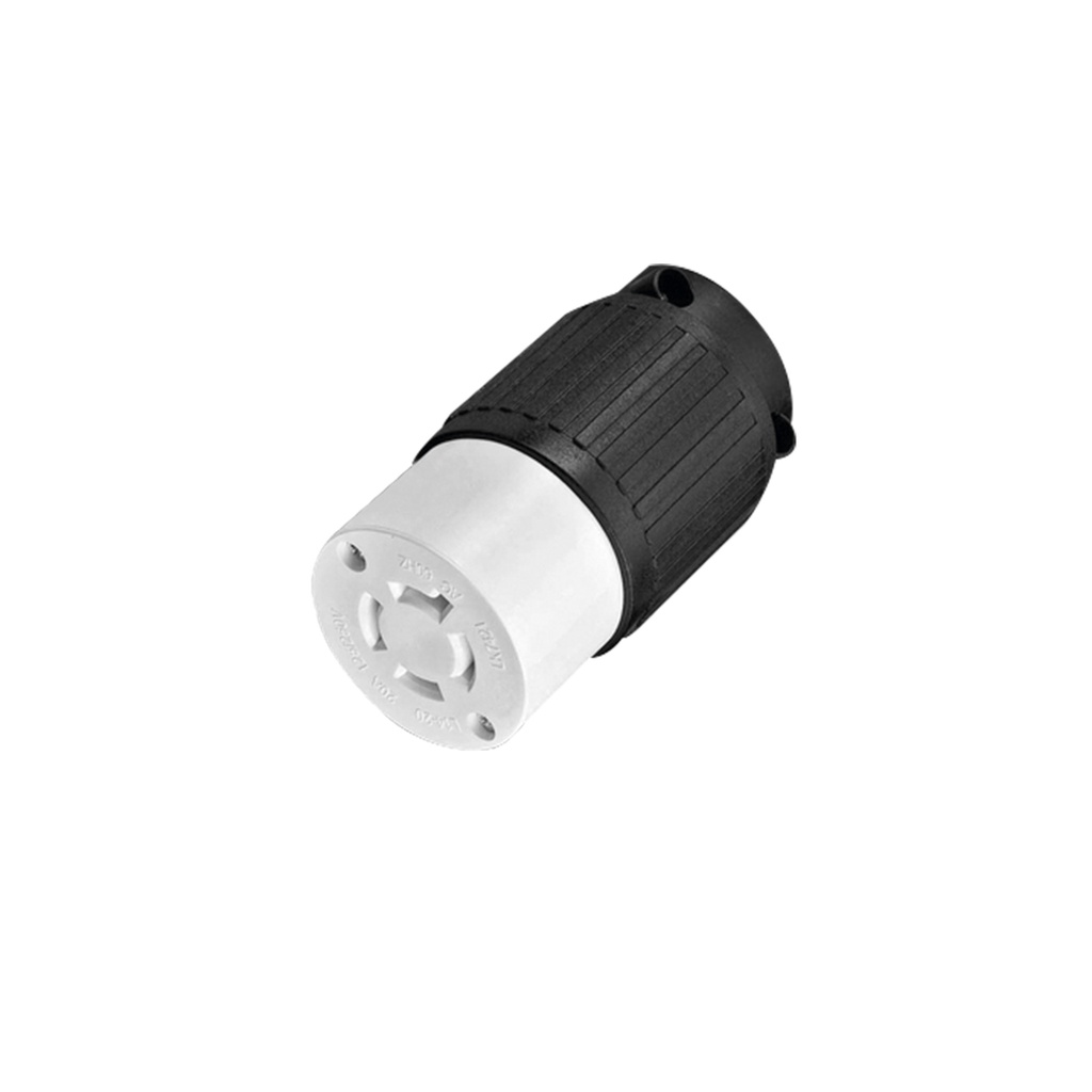CONTACTO EXTENSION SEGURIDAD MEDIA VUELTA 4P 20A 125/250V NYLON