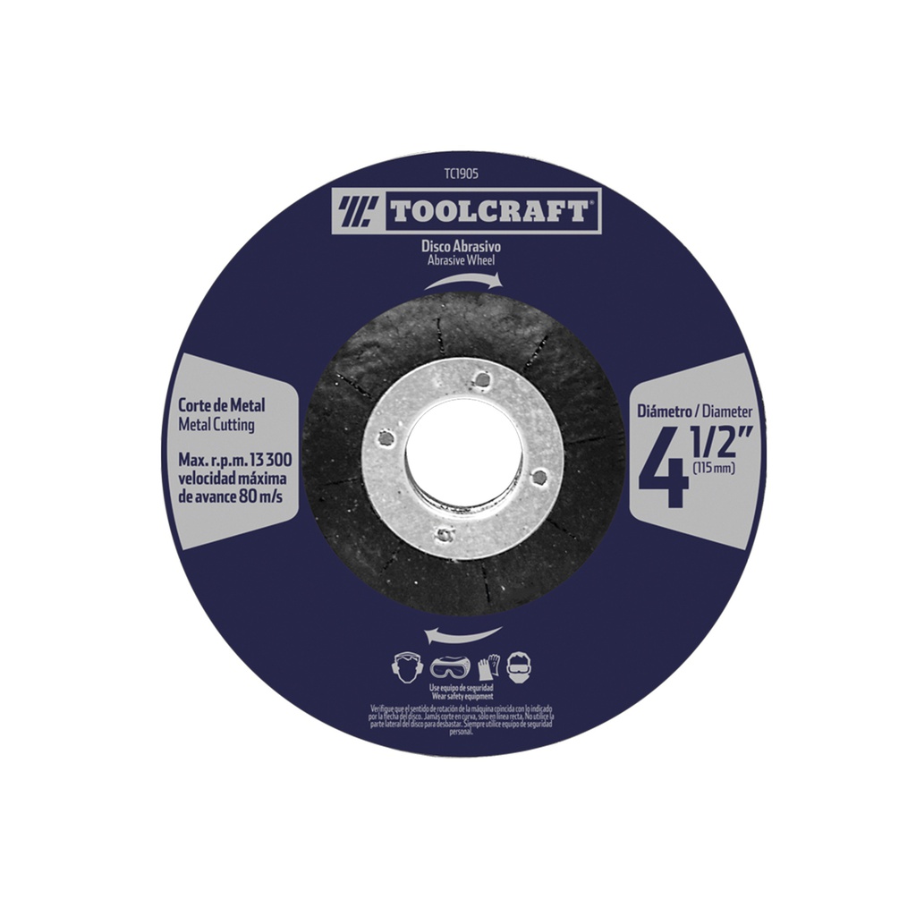DISCO ABRASIVO CORTE DE METAL 41/2&quot;