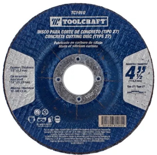 DISCO CORTE DE CONCRETO 4 1/2"