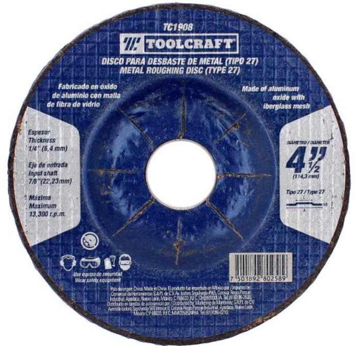 DISCO DESBASTE DE METAL 4 1/2&quot;
