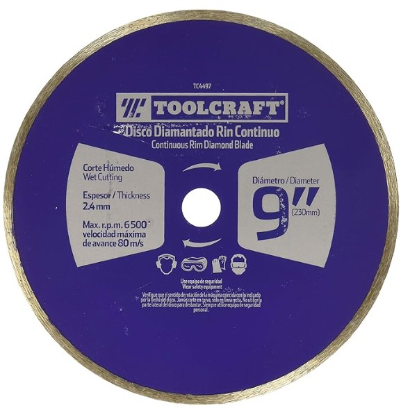 DISCO DIAMANTADO DE CORTE CONTINUO 9"