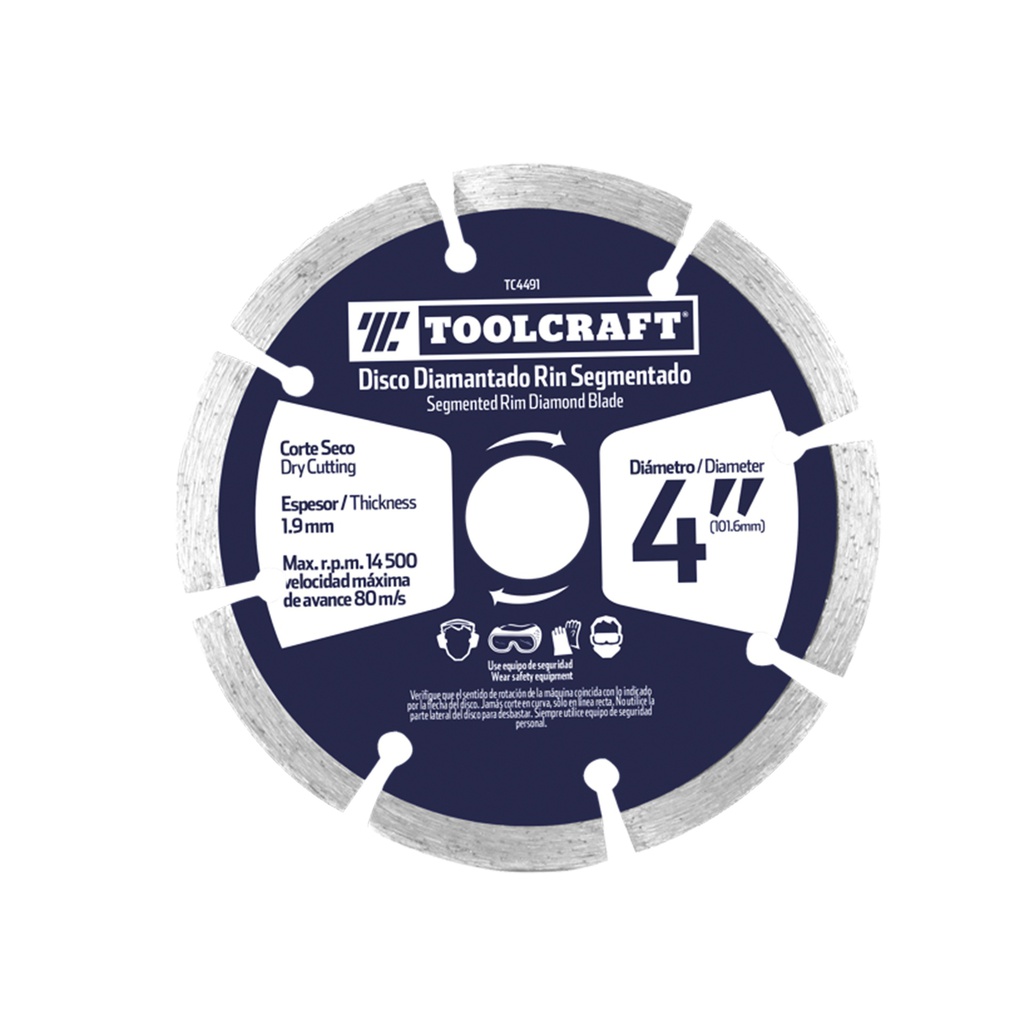 DISCO DIAMANTADO DE CORTE SEGMENTADO 4"