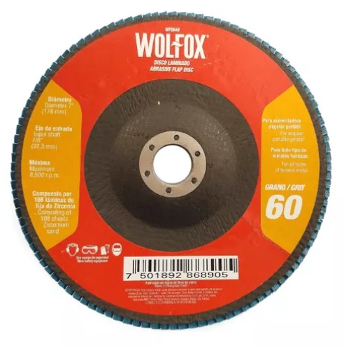 DISCO LAMINADO DE 7&quot; GRANO60