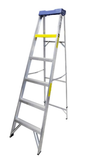 ESCALERA TIJERA DE ALUMINIO TIPO III TAPA ALUMINIO 5 ESCALON