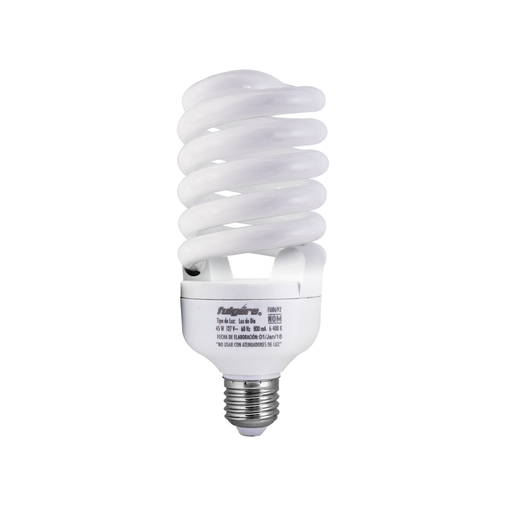 FOCO AHORRADOR TIPO ESPIRAL 45W LUZ DE DIA
