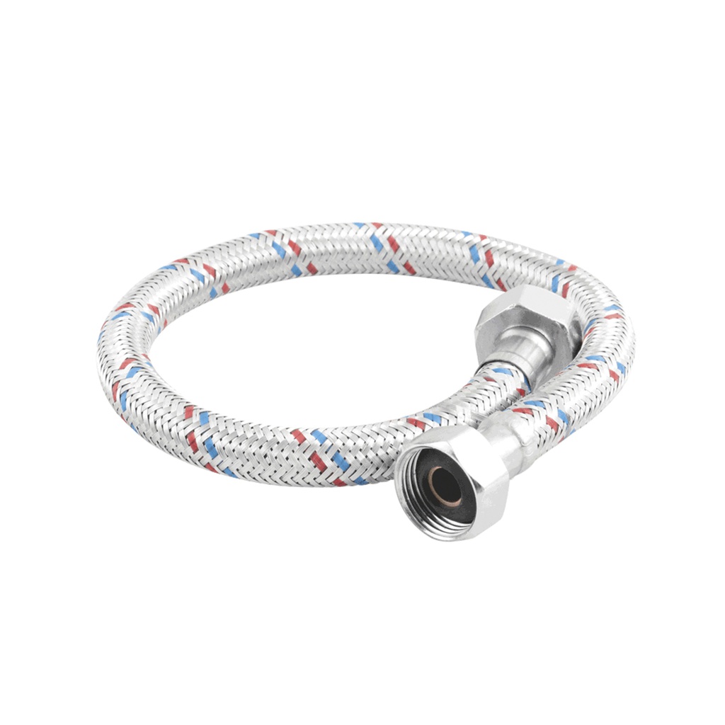 MANGUERA FLEXIBLE DE ALUMINIOPARA AGUA / LAVABO 1/2" X 1/2"