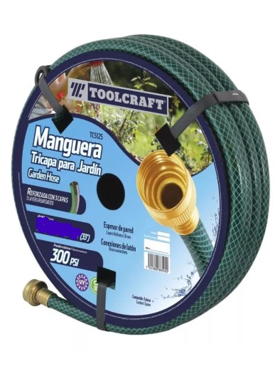 MANGUERA TRICAPA REFORZADA JARDIN 1/2&quot; X 20M CONEXION LATON
