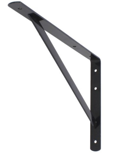 MENSULA REFORZADA NEGRA 8''   X 12''                        