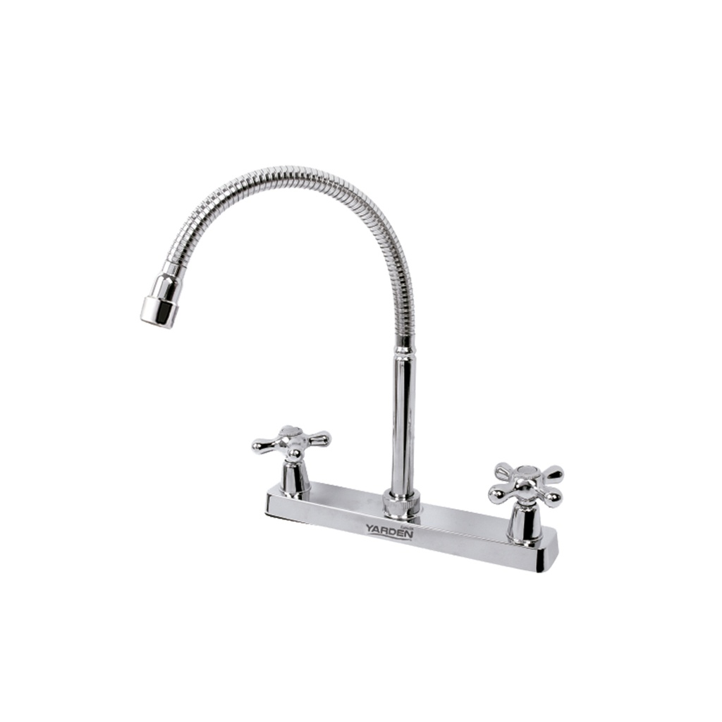 MEZCLADORA ABS FLEXIBLE FREGADERO 8" CUELLO BASTON MANERAL C