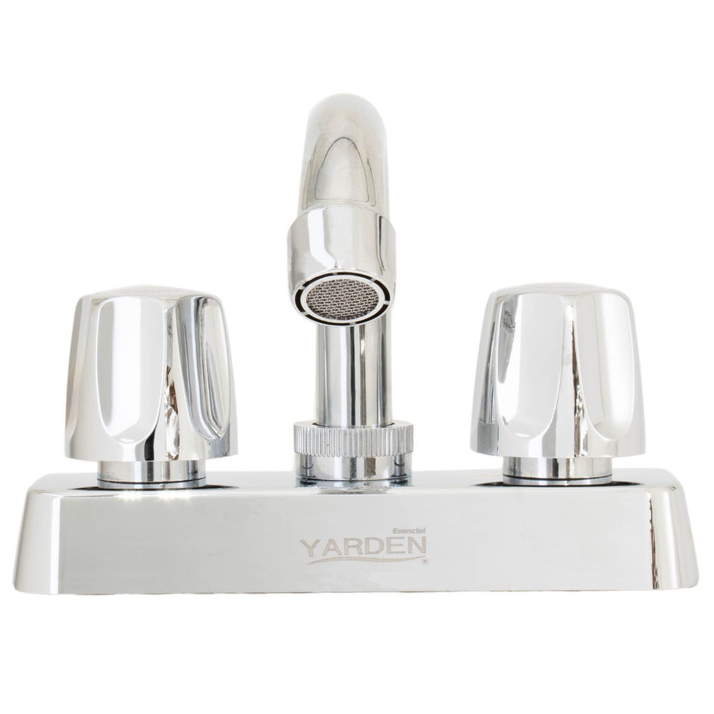MEZCLADORA ABS LAVABO 4&quot; CUELLO CURVO MANERAL REDONDO