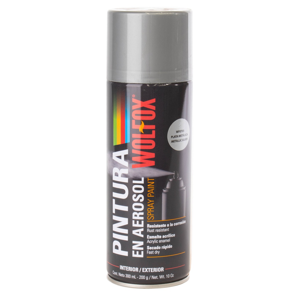 PINTURA EN AEROSOL PLATA METALICA
