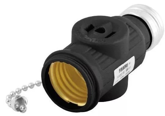 PORTALAMPARA LADRON CON CADENA BAQUELITA