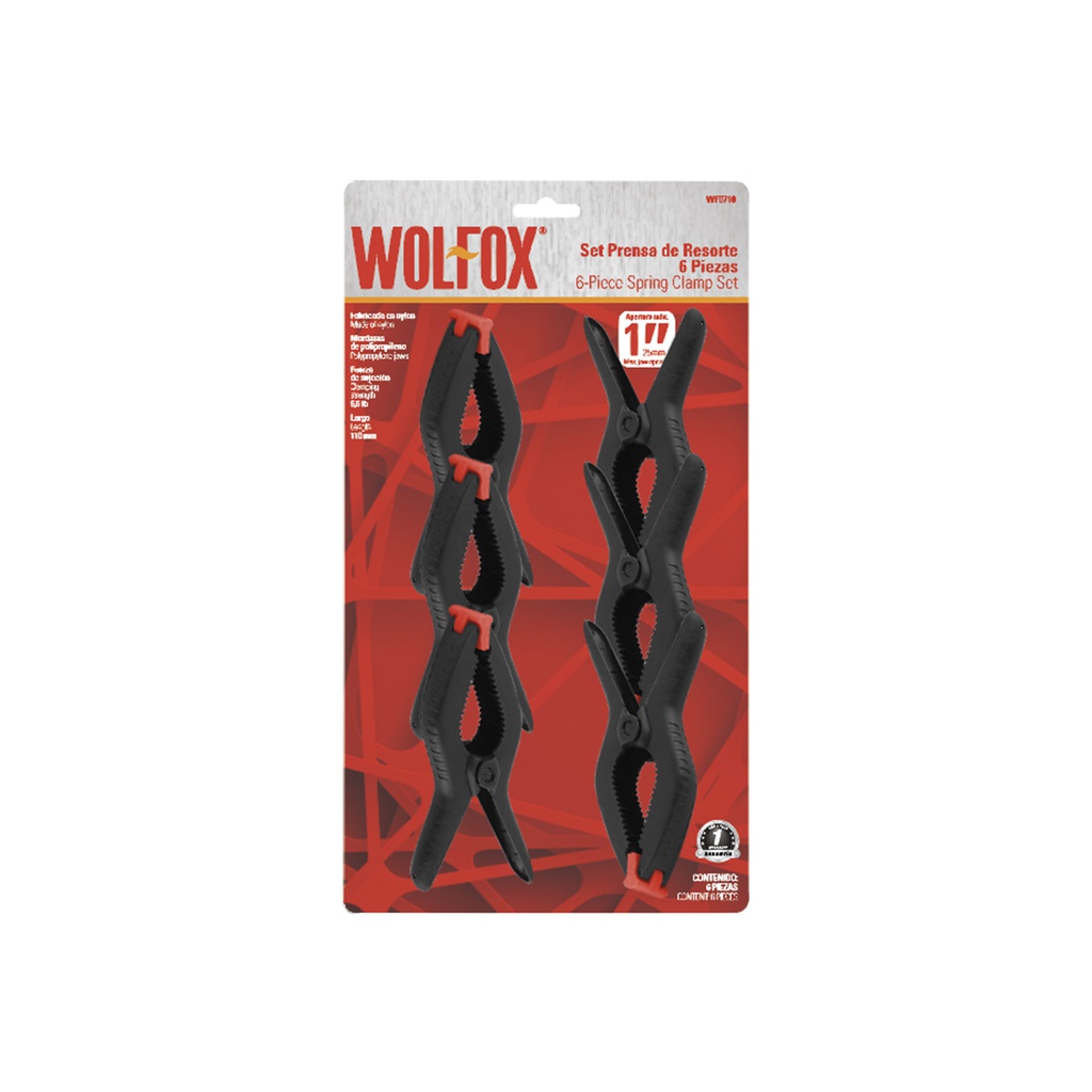 PRENSA RESORTE 1&quot; SET 6 PZ