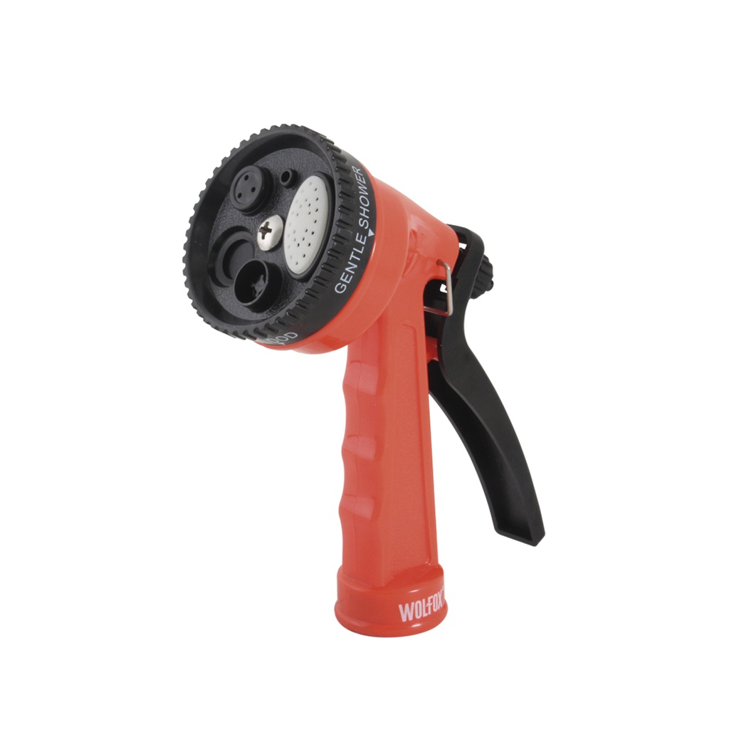 PISTOLA PARA MANGUERA CON 4 FUNCIONES DE PLASTICO