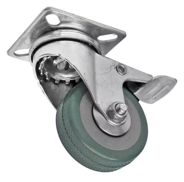 RODAJA PVC PLACA MOVIL FRENO 3&quot;(75MM)