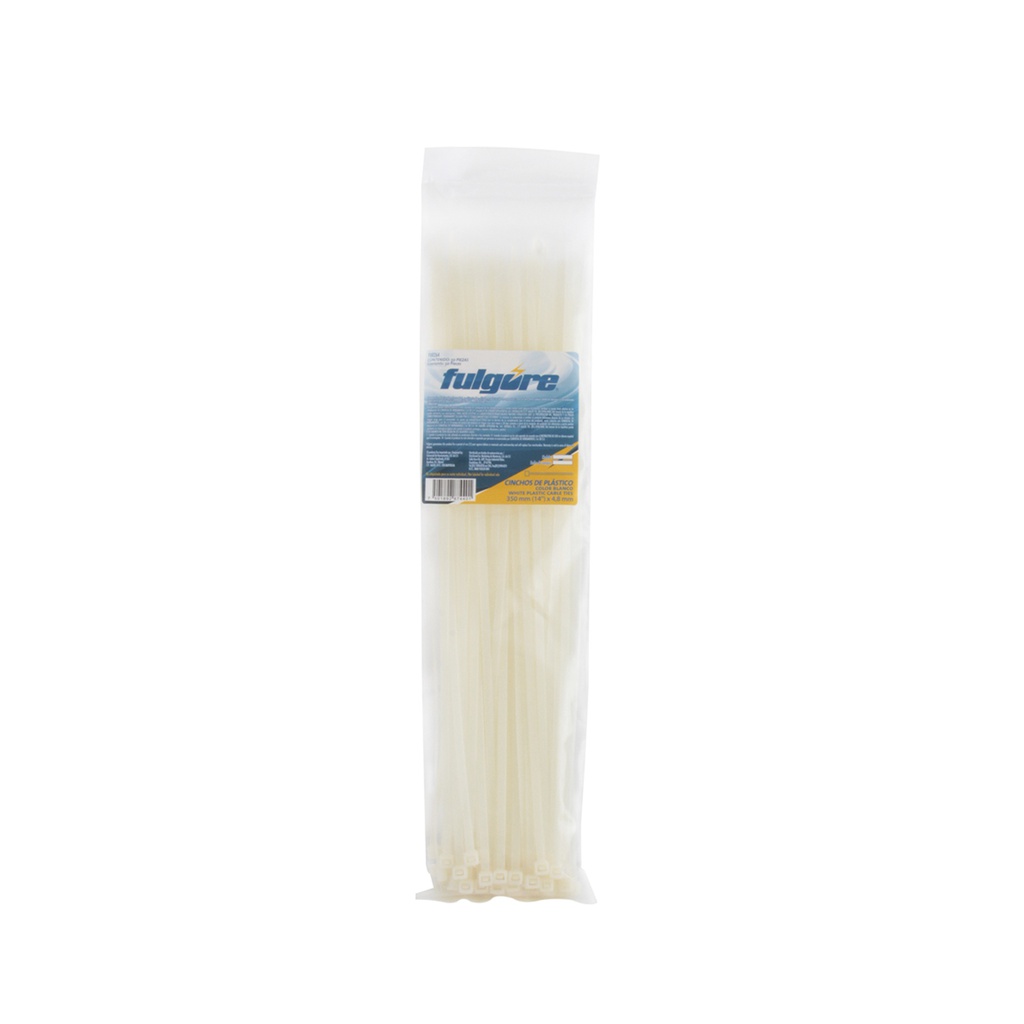 CINCHO PLASTICO ALTA RESISTENCIA 7.6MMX20CM 10PZS