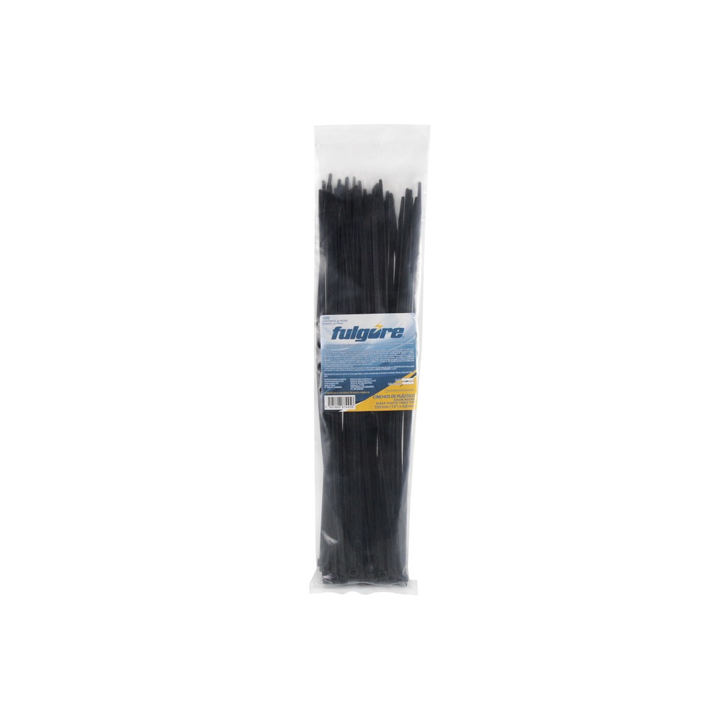 CINCHOS PLASTICO NEGRO 10 CMS(100 PZS)