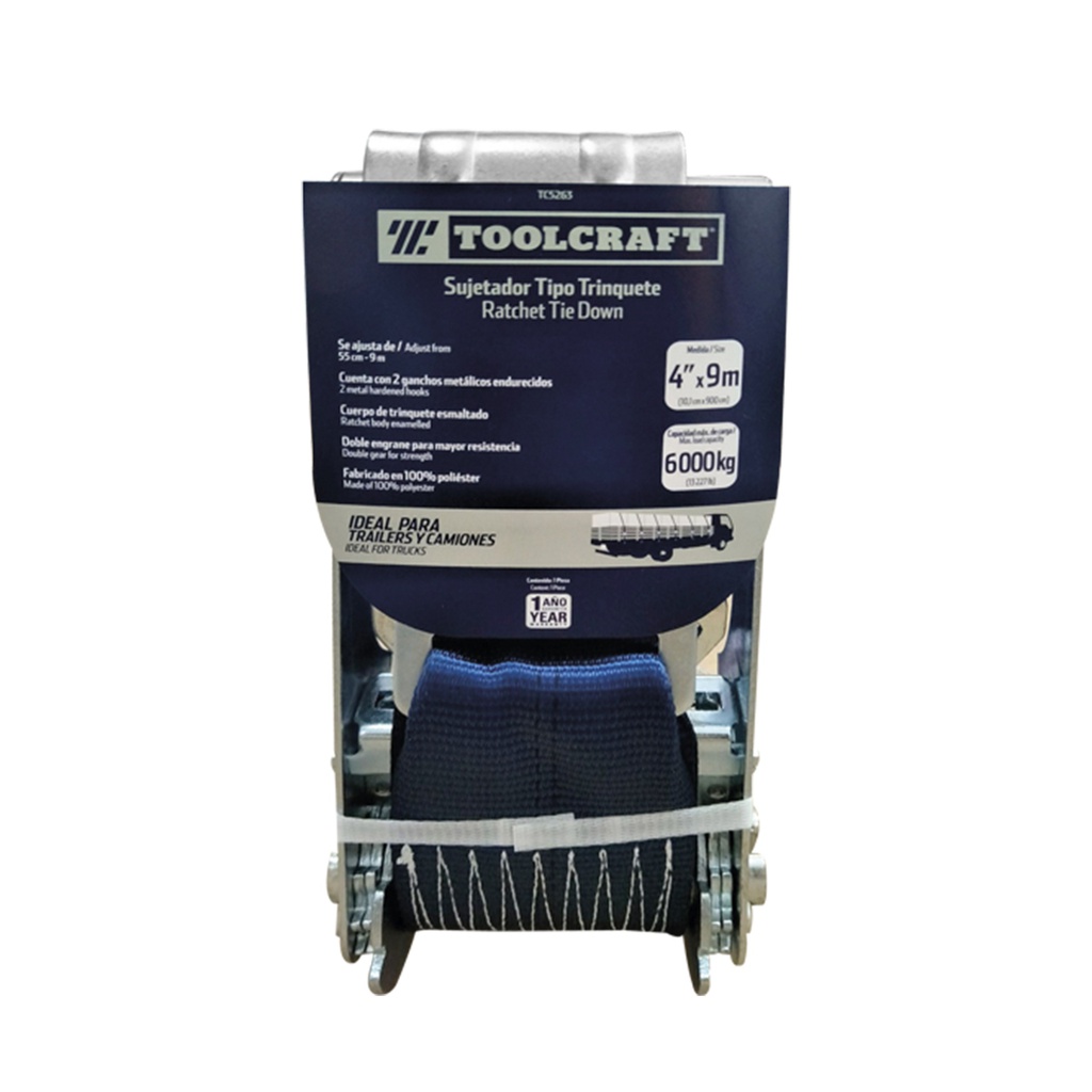 SUJETADOR TIPO TRINQUETE 4" X 9M