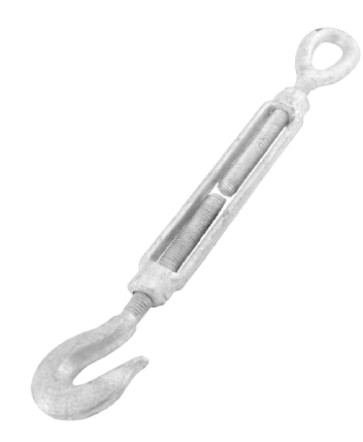 TENSOR GANCHO-ARGOLLA 3/4" X 9" DE ACERO FORJADO