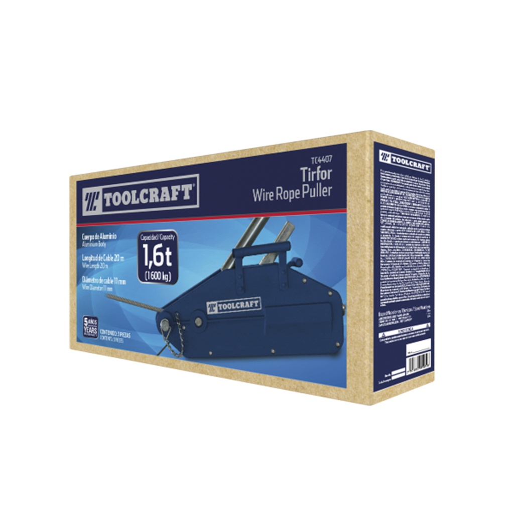 TIRFOR 1.6T CON CABLE DE ACERODE 20MTS