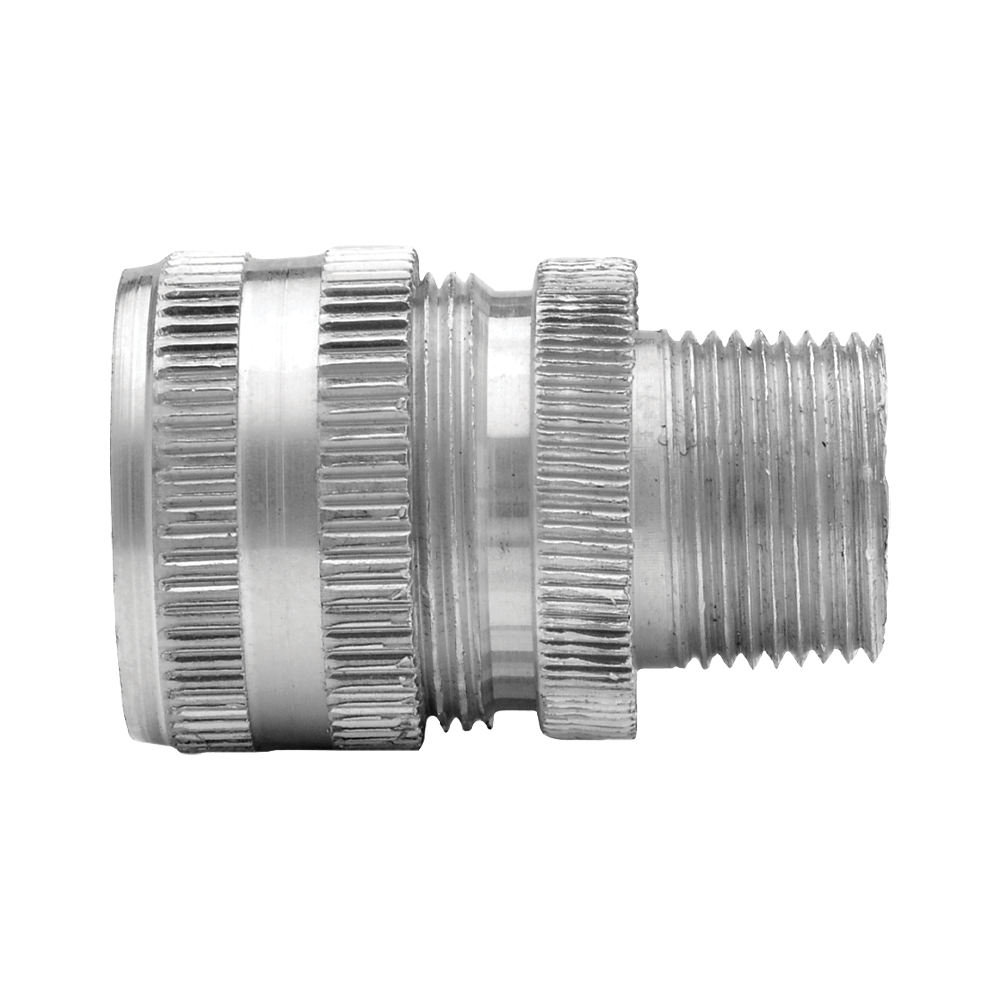 CONECTOR GLANDULA ALUMINIO MACHO 3/4”   ENTRADA DE CABLE   1/2” A 5/8”