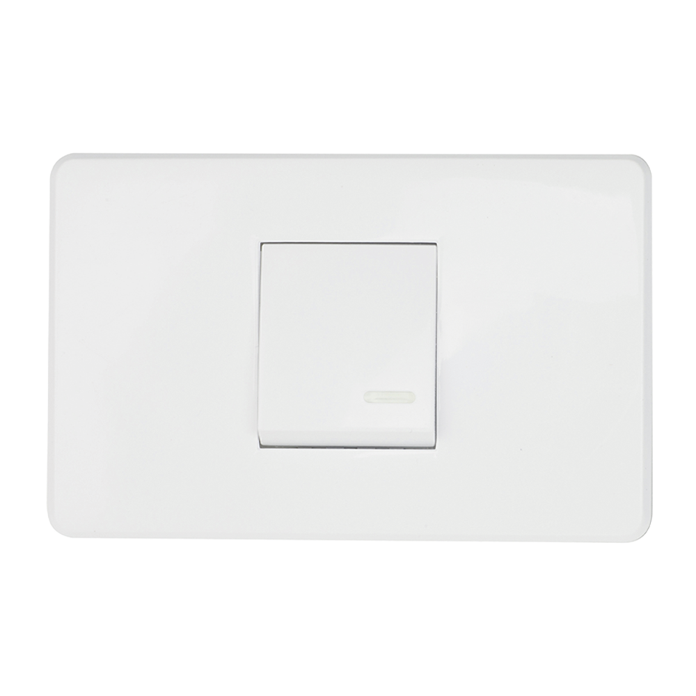 APAGADOR SENCILLO CON PLACA BLANCA 36 mm