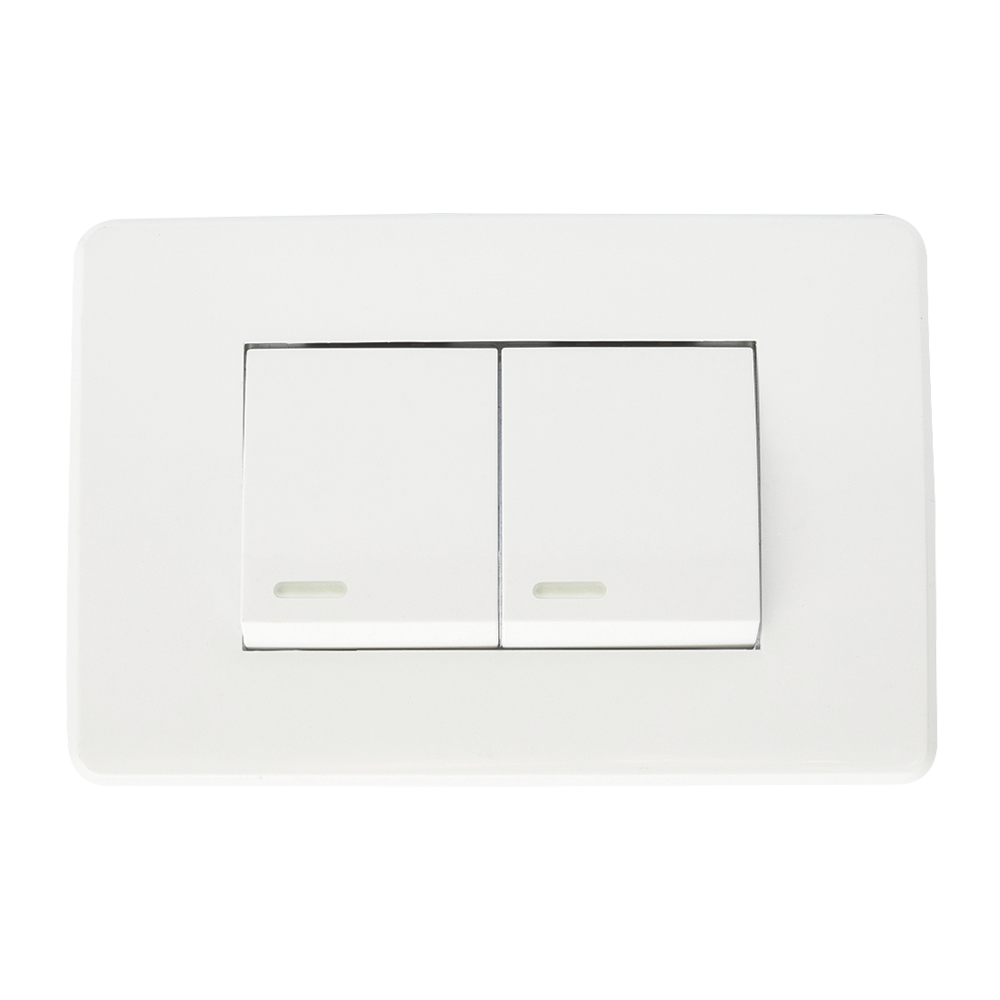 APAGADOR SENCILLO Y APAGADOR ESCALERA CON PLACA BLANCA 36 mm
