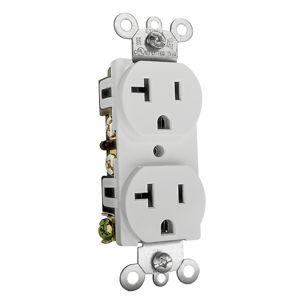 CONTACTO DOBLE ATERRIZADO BLANCO 15 AMP 127 VOLTS