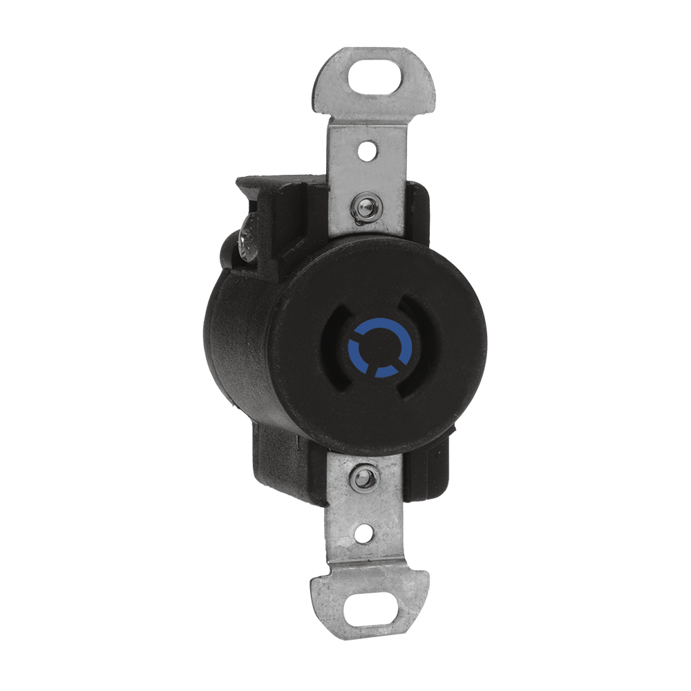 RECEPTACULO MEDIA VUELTA 2 POLOS 2 HILOS