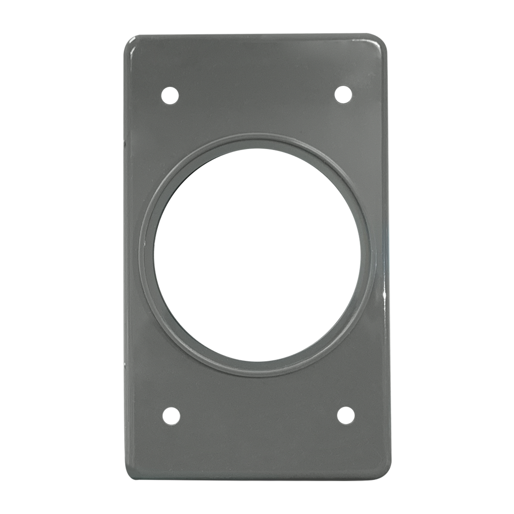 TAPA NO METALICA PESADA PARA RECEPTACULO 55 mm GRIS