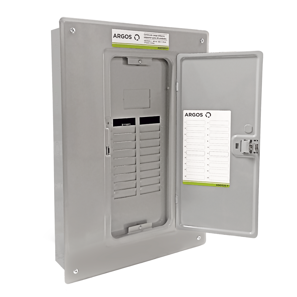 CENTRO DE CARGA PARA EMPOTRAR 12 UNIDADES 3F - 4H   125 AMP