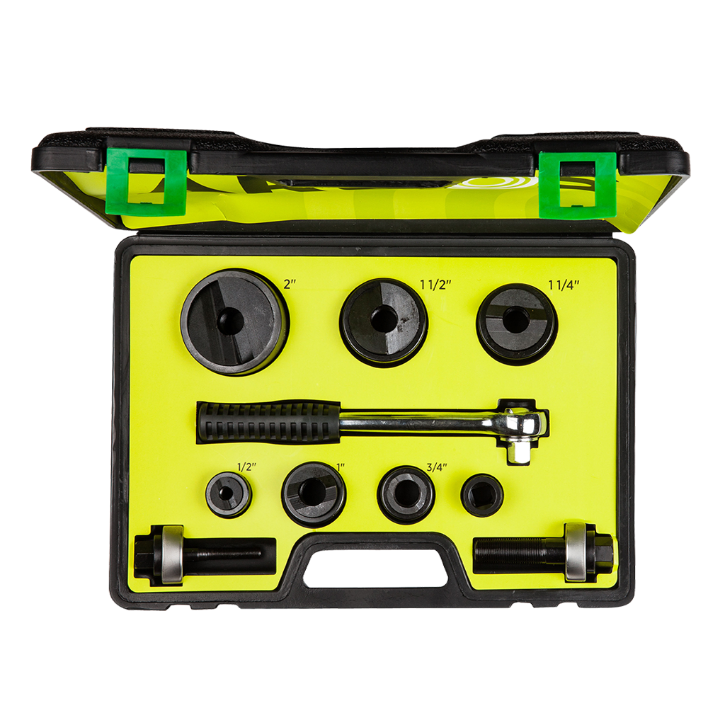 JUEGO DE SACABOCADOS HIDRAULICO 6 PIEZAS 1/2”, 3/4”, 1”, 1 1/4”, 1 1/2”, 2”  