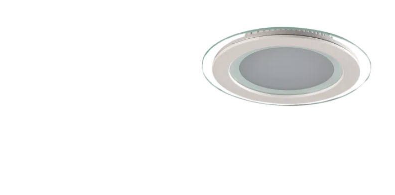 LUMINARIO CIRCULAR DE EMPOTRAR LED CON MARCO DE CRISTAL BLANCO 12 W 110-240 V~ 60 Hz 3 000 K 800 lm