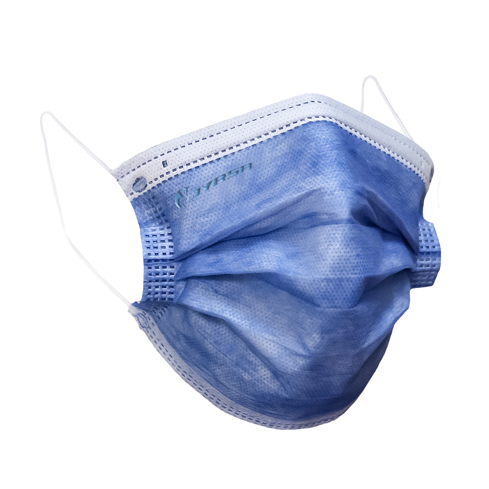 CUBRE CARA PLISADO ECOFRIENDLY TRIPLE CON FILTRO N90 CAPA PUENTE NASAL PQ 50 PZS