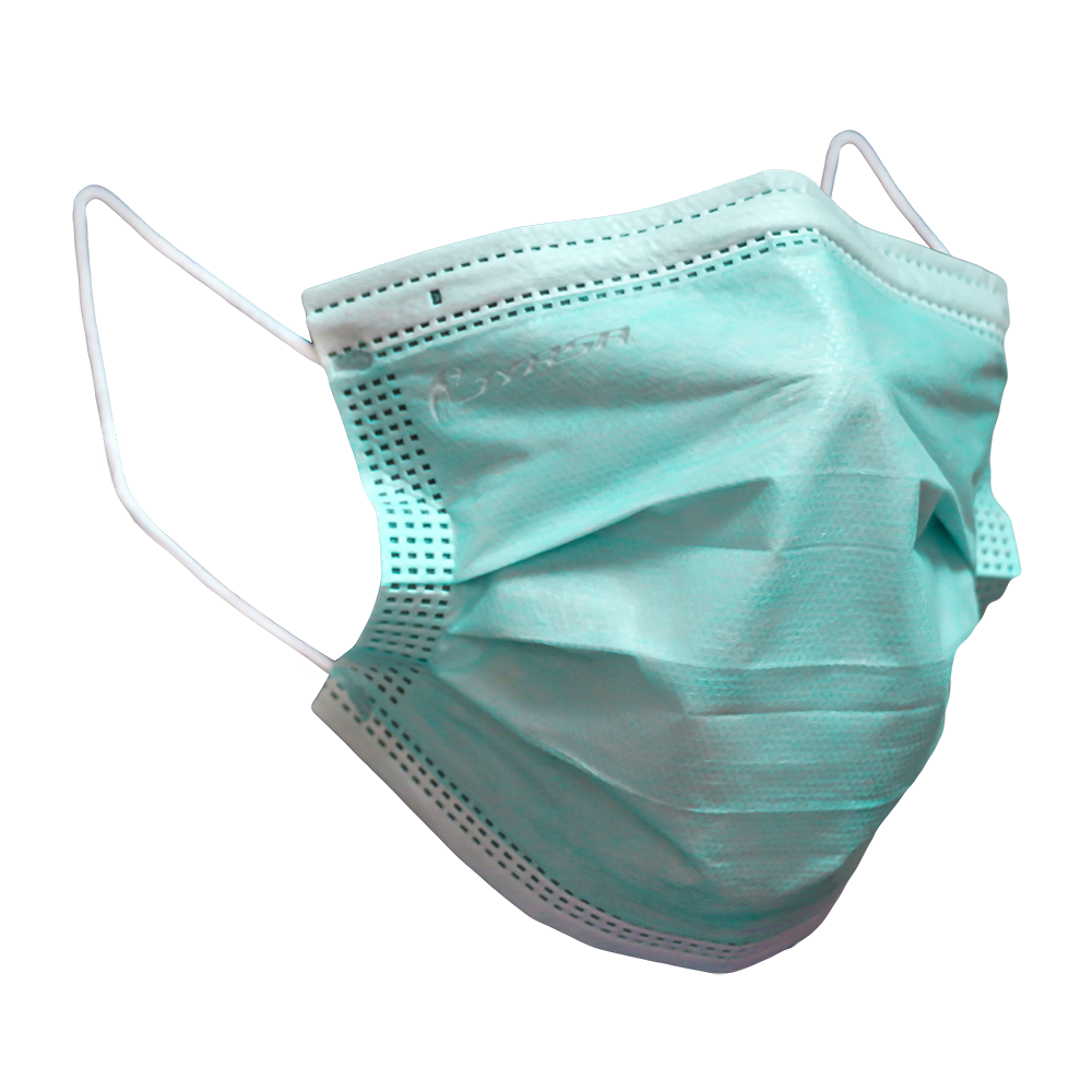 CUBRE CARA PLISADO ECOFRIENDLY TRIPLE CON FILTRO N99 CAPA PUENTE NASAL PQ 50 PZS