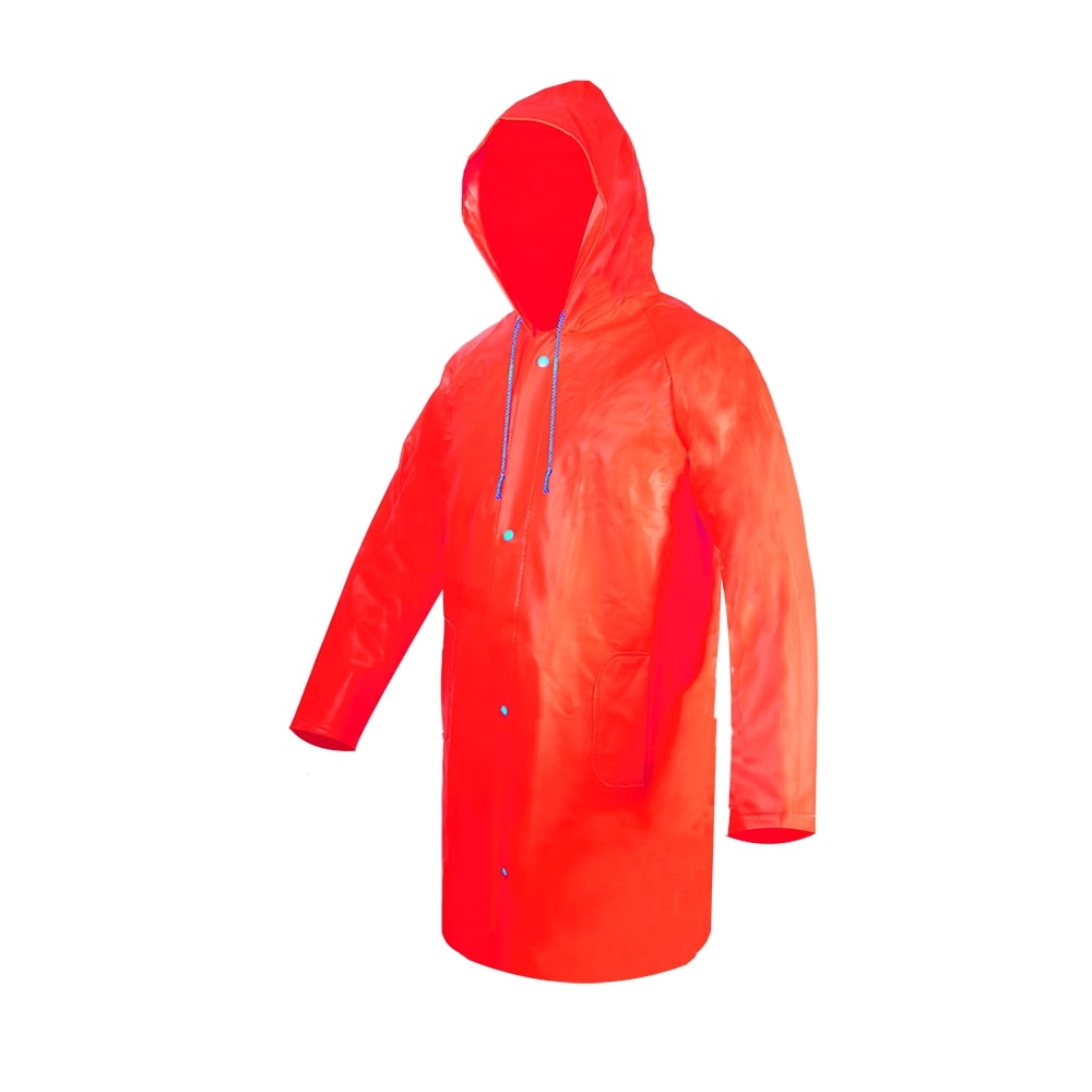 GABARDINA IMPERMEABLE CORTA ECOFRIENDLY HIGH VISIBILITY ANARANJADA TALLA GD.