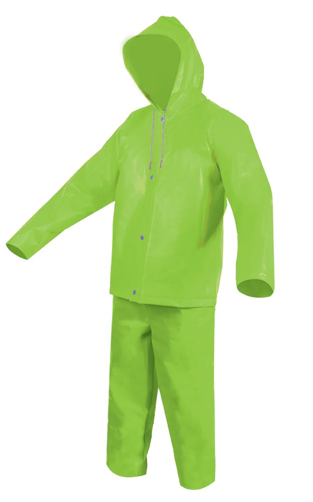 JUEGO IMPERMEABLE ECOFRIENDLY HIGH VISIBILITY VERDE, T-GD.