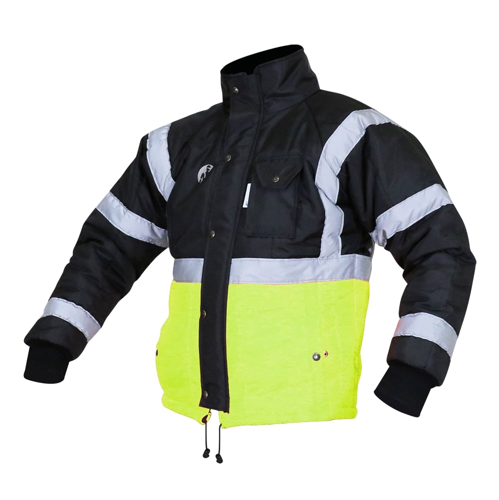 CHAMARRA ECOTERMOAISLANTE BICOLOR (AMARILLO/NEGRO) C/REF TEXTIL T-MD.